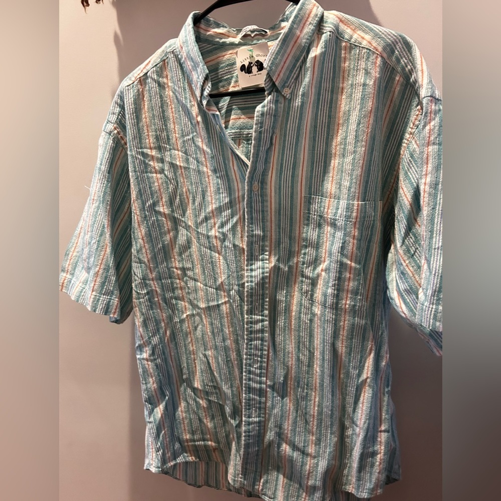 Striped button down